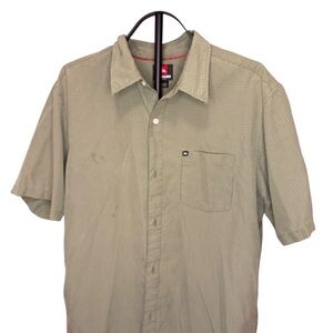 Vintage Quiksilver Olive Checkered Casual Shirt